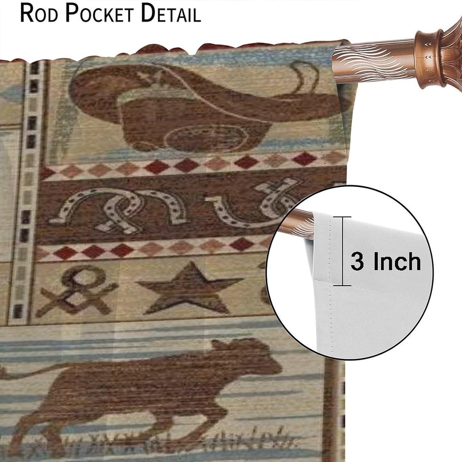 Rustic Bear Curtains 2 Panel Set 42x45 Inch