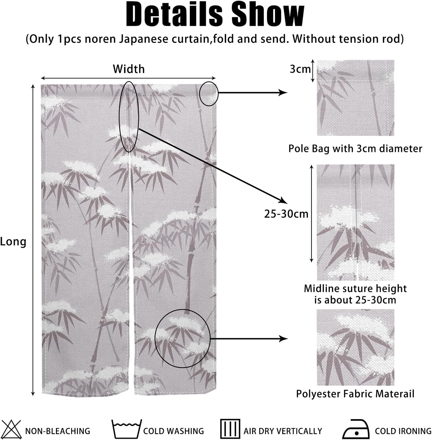 Leowefowa Traditional Japanese Noren Door Curtain 335x559 Inch