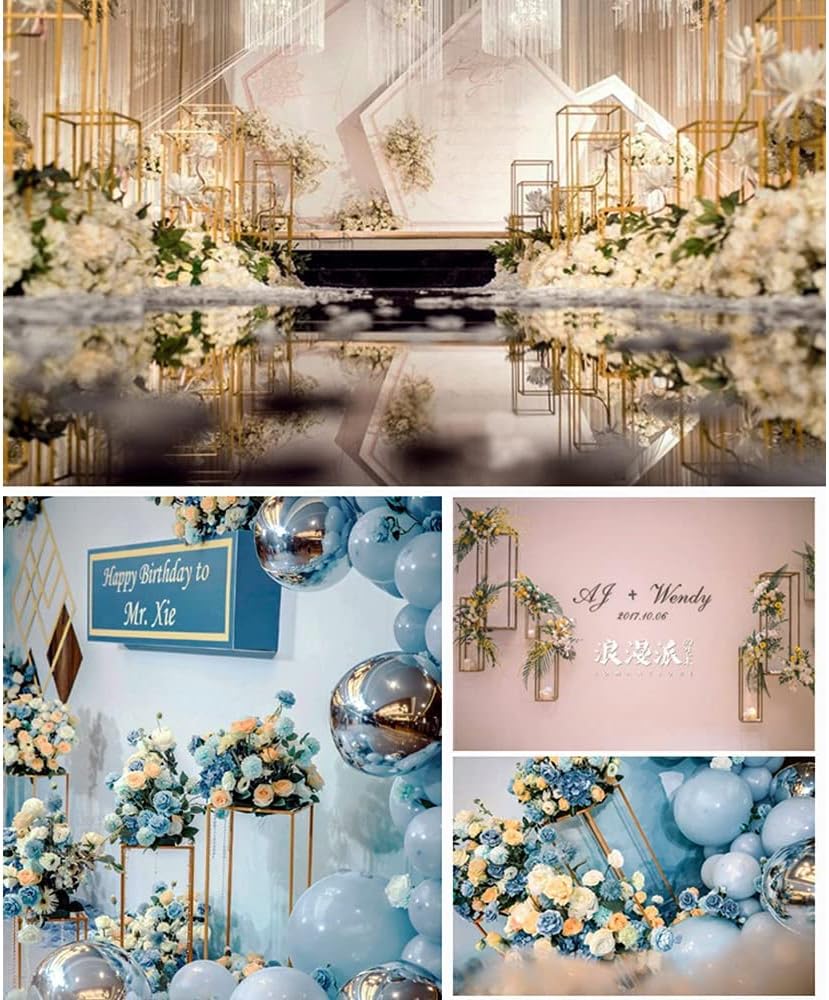 Gdrasuya10 4 Pcs Wedding Metal Vase Stand Pedestal