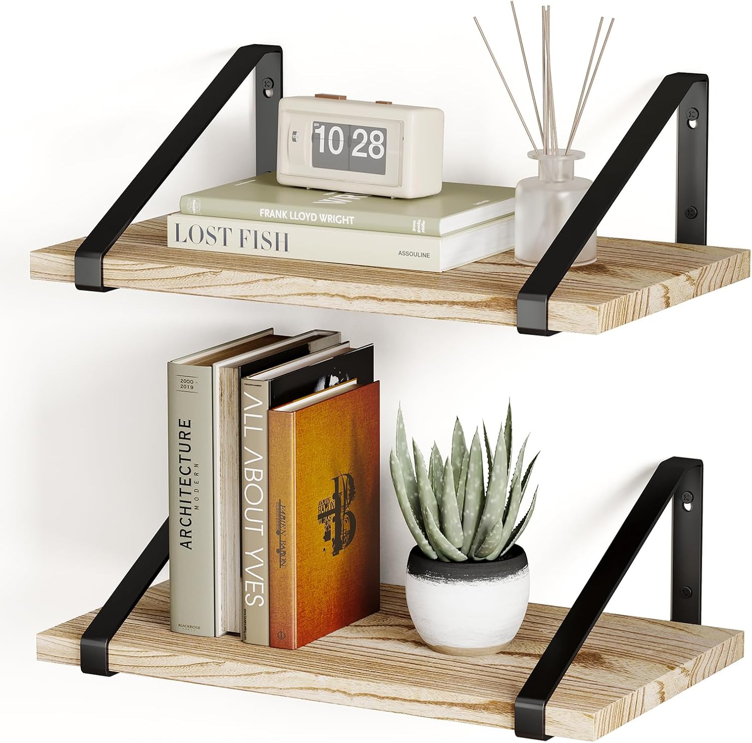Fixwal 12 Inch Deep Floating Shelves for Home Decor