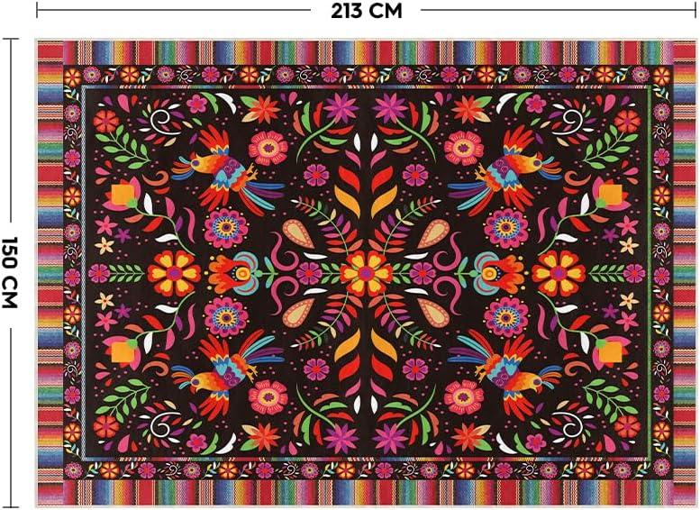 Artoid Mode Bird Dia De Los Muertos Mexican Fiesta Area Rug 5x7 Feet
