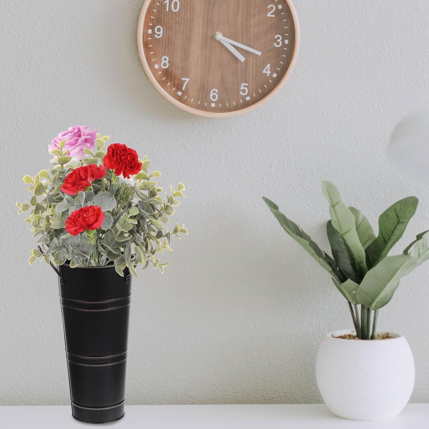 Durable Metal Round Umbrella Stand with Canes and Walking Stick Holder