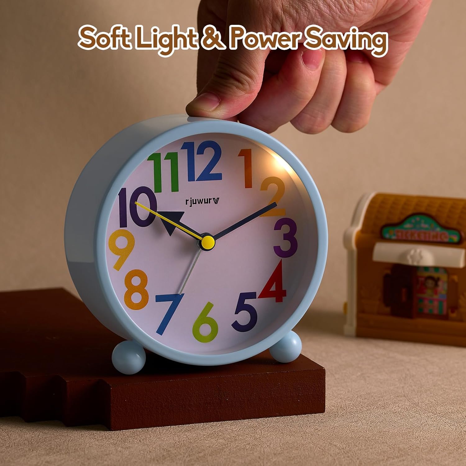 Metal Super Silent Beep Alarm Clock Ice Blue