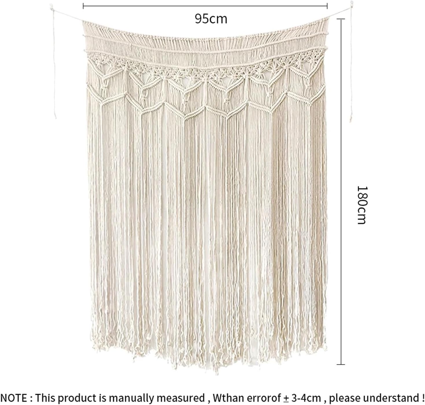 Beige Tassel String Curtains for Home Decor