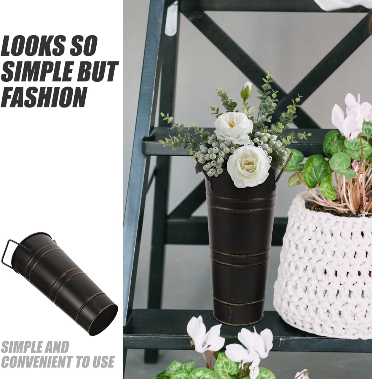 Sturdy Metal Umbrella Stand for Entryway and Home Office