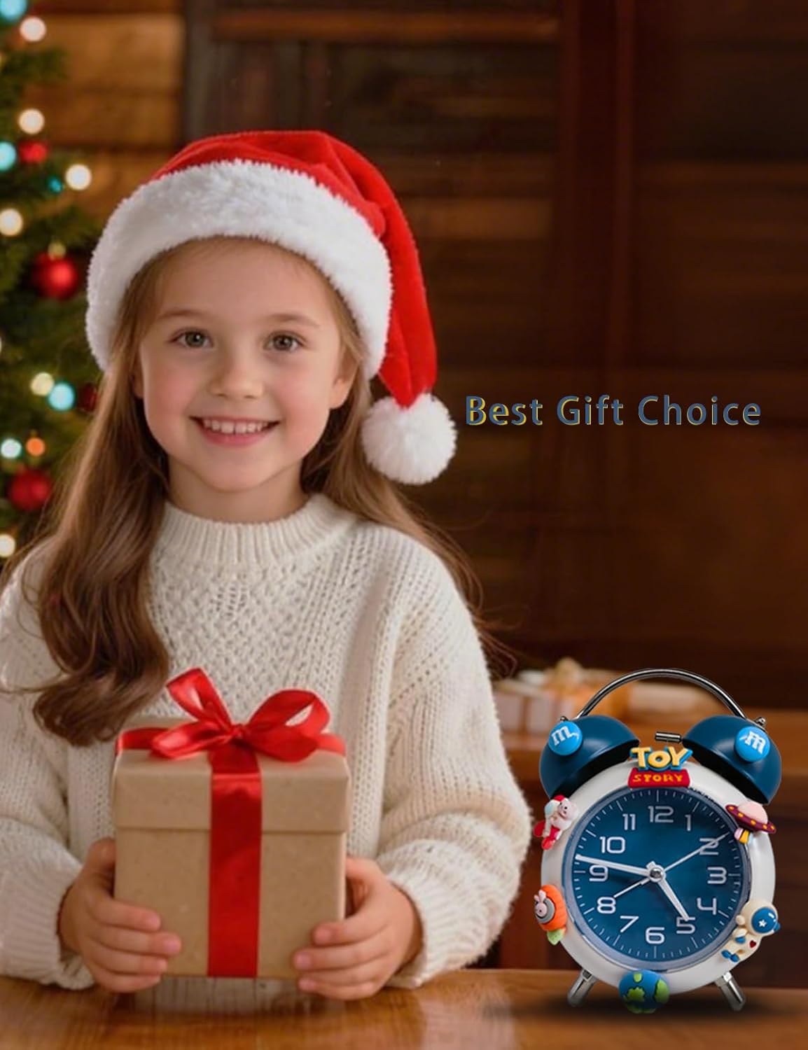HYLING Alarm Clock for Kids with DIY Astronaut Sticker Blue