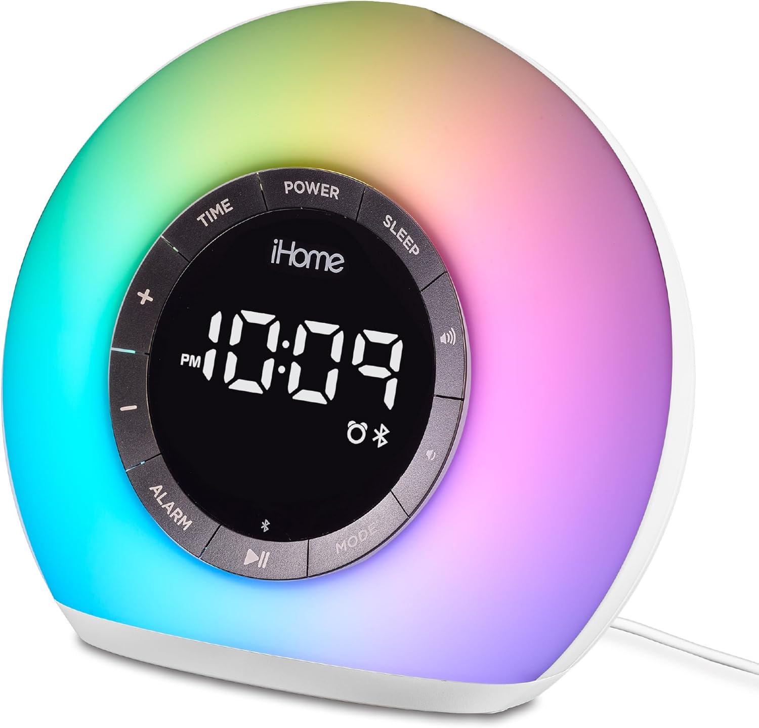 iHome Sunrise Alarm Clock Radio with Bluetooth Speaker and USB Charging