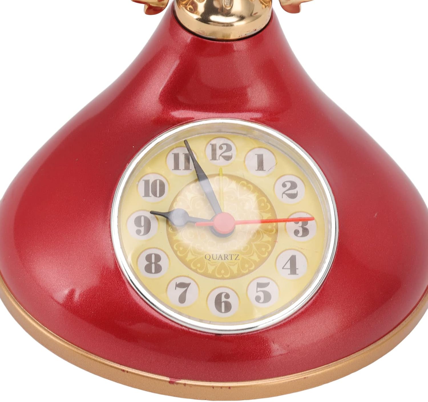 Retro Telephone Clock with Alarm and Large Numerals
