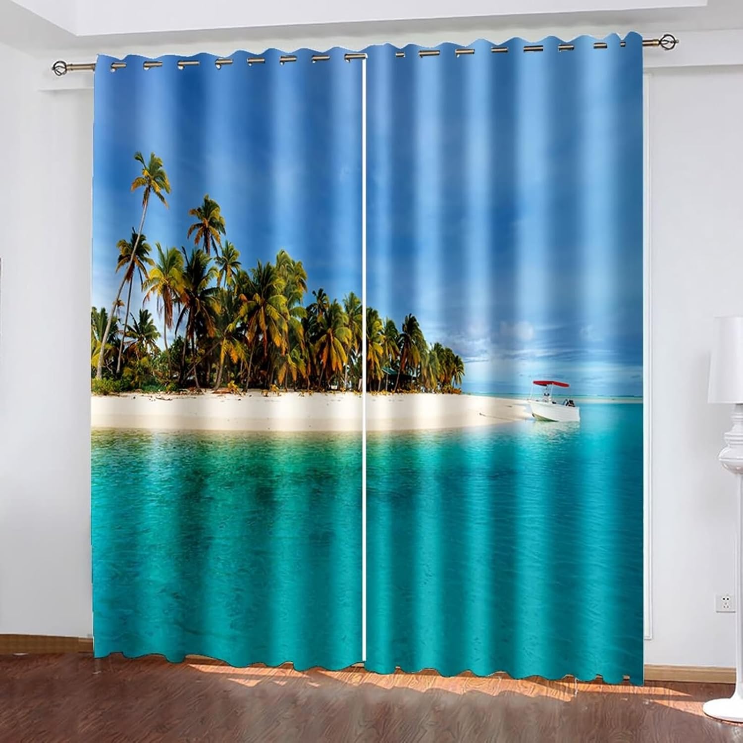 Thermal Blackout Curtains 2 Panels 34x90 Inch for Living Room
