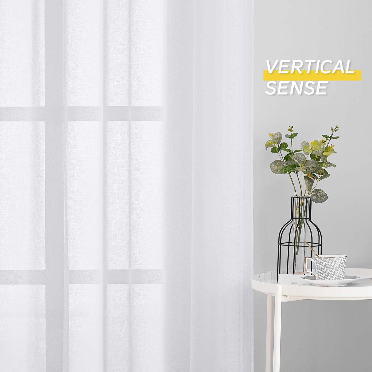 NICETOWN Sheer Curtains with Grommet Top for Living Room