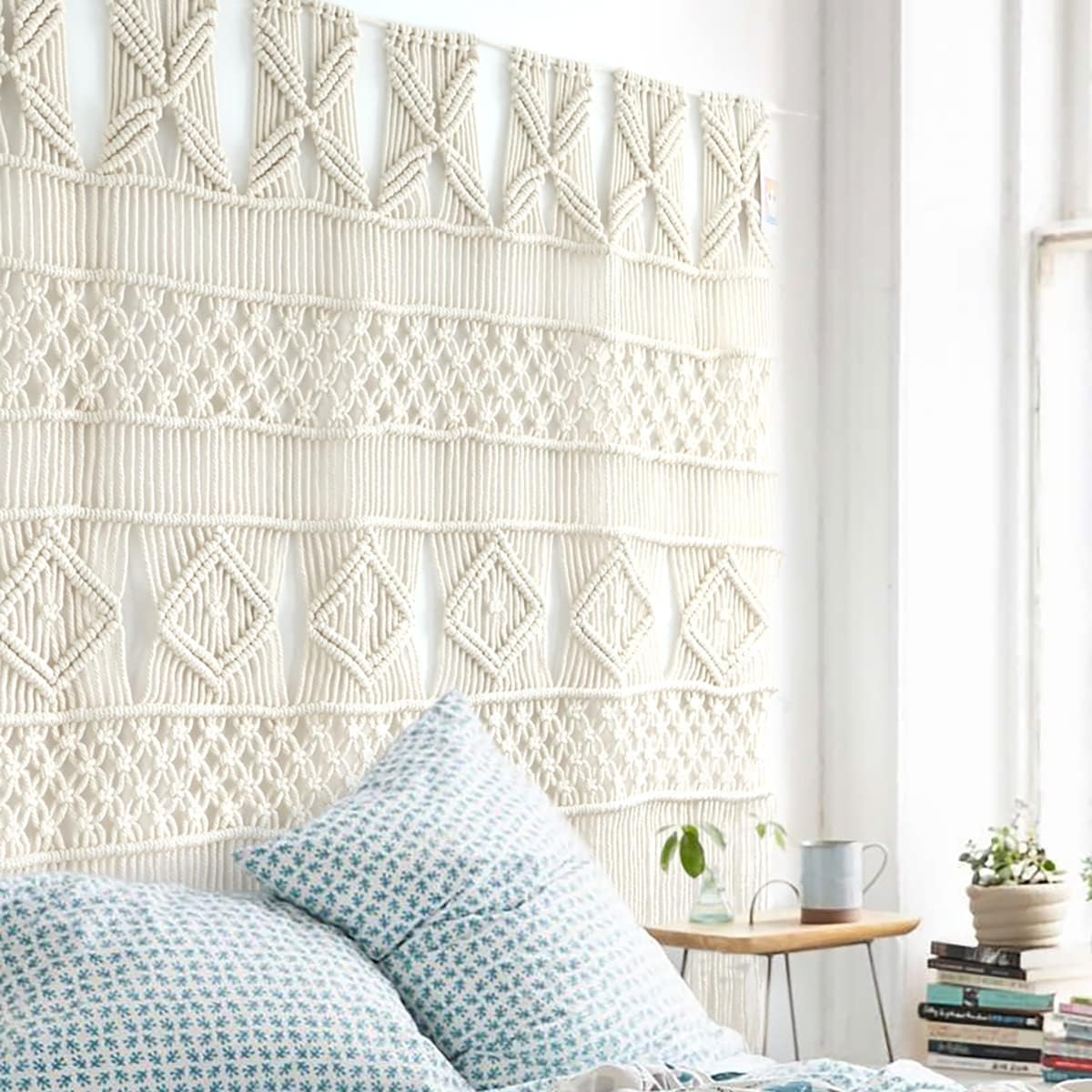Flber Macrame Wall Hanging Curtains Boho Decor