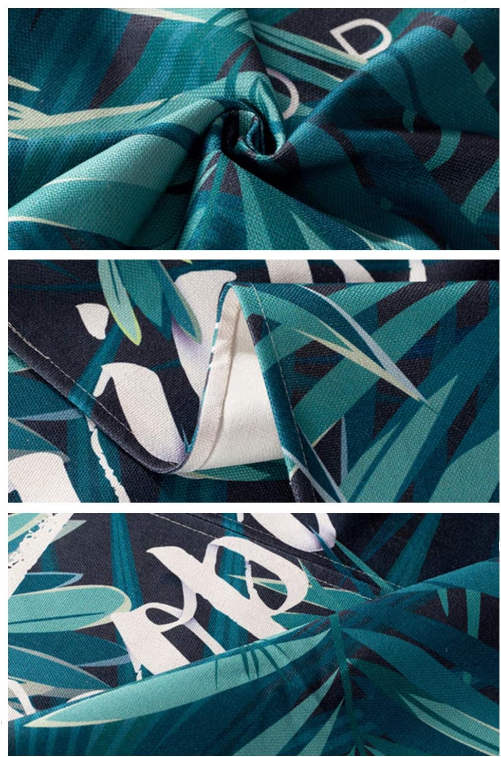 Cotton Linen Dark Green Noren Door Curtain