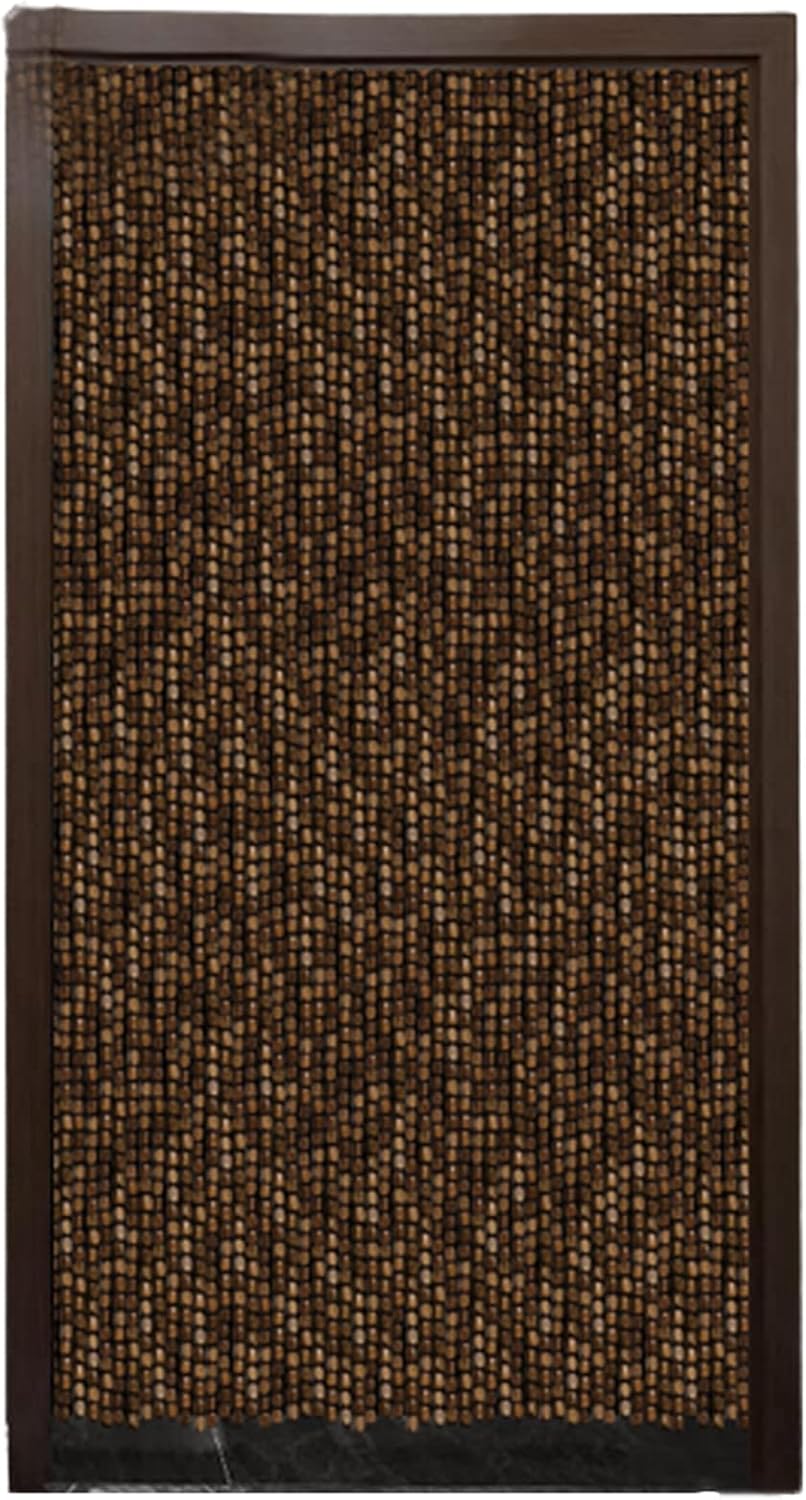 Natural Wood Beaded Curtain for Doorway and Room Dividers