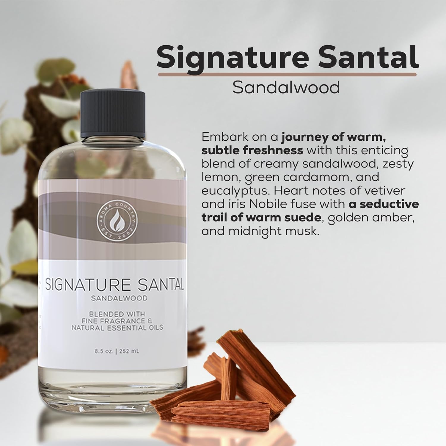 Aroma Country Signature Santal Diffuser Oil 85 Fl oz