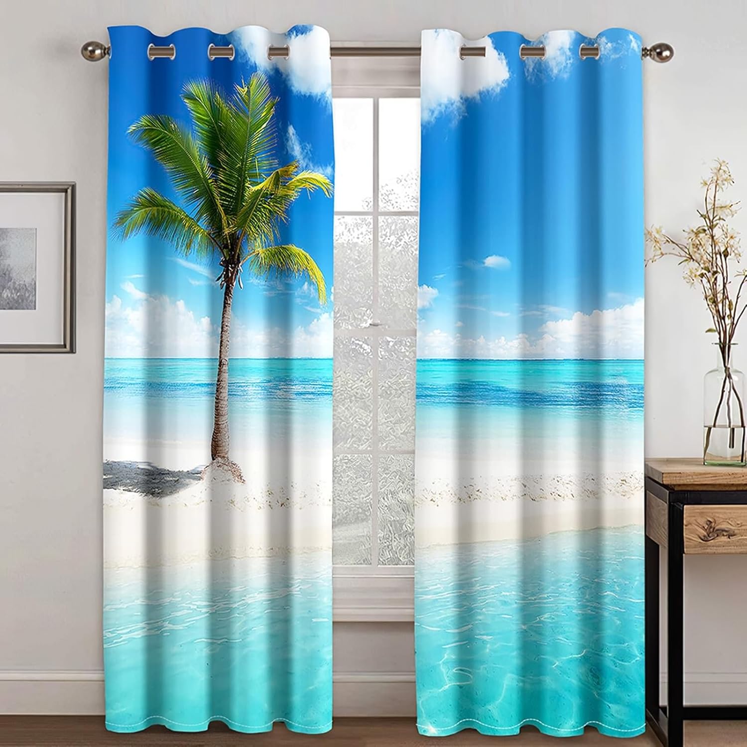 Lirzxin Blackout Curtains 2 Panels 54x108 Inch Eyelet Top