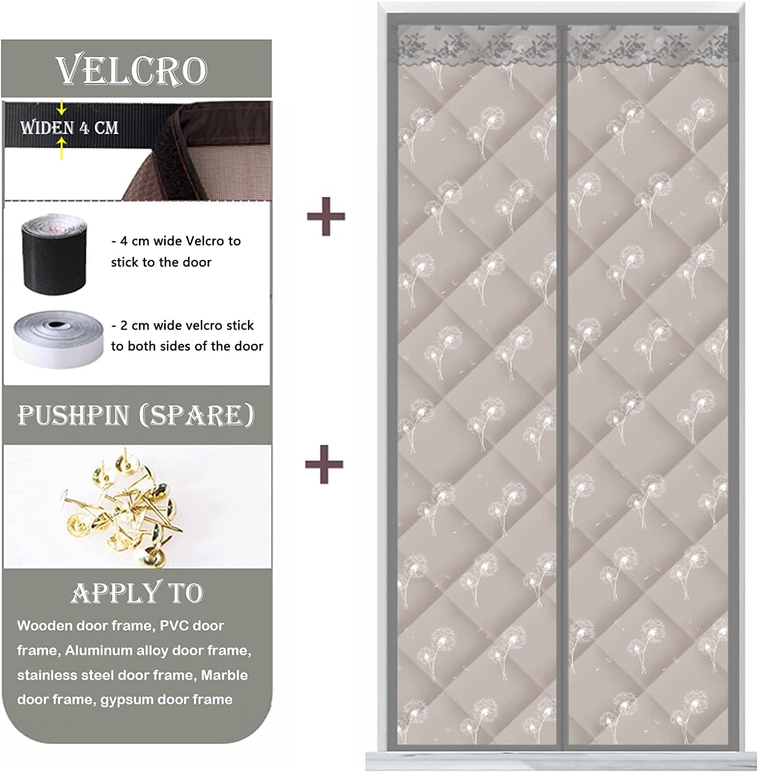 Warm Magnetic Door Curtain 130x230cm