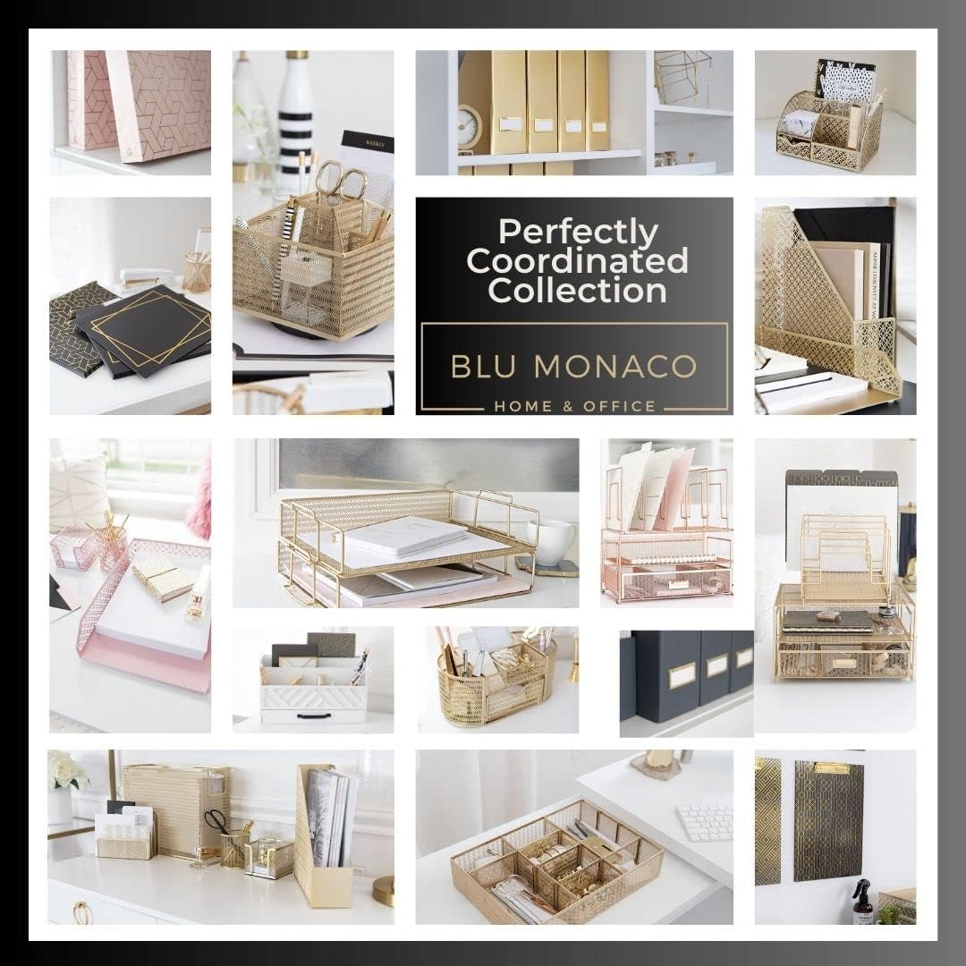 BLU MONACO Foldable Magazine Storage Boxes Set of 4