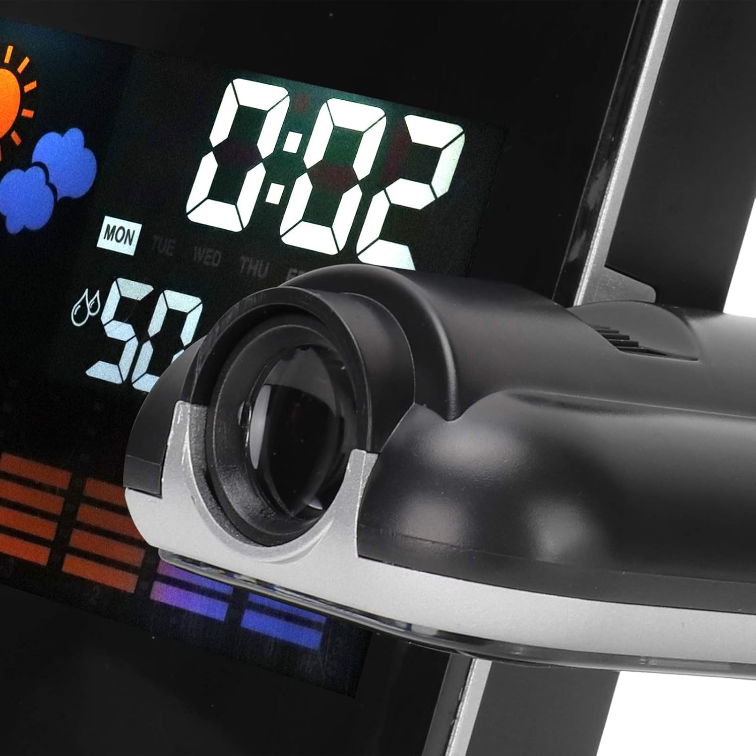 Topyond Projection Clock with Rotatable Projector Thermometer and Humidity Monitor