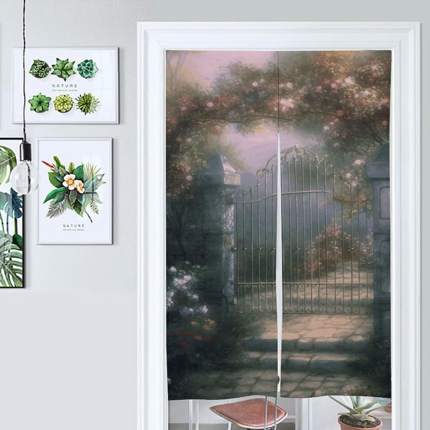 Secret Garden Door Cover Curtain 57x17 Inches