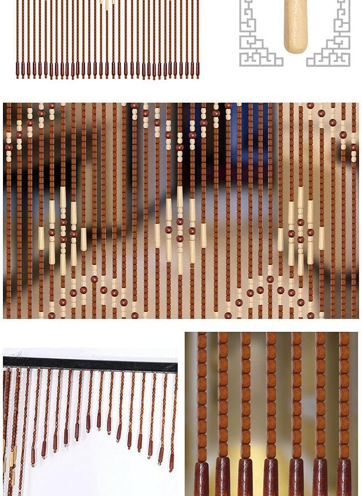 Wooden Beads Curtain 31 Strands Door Room Divider