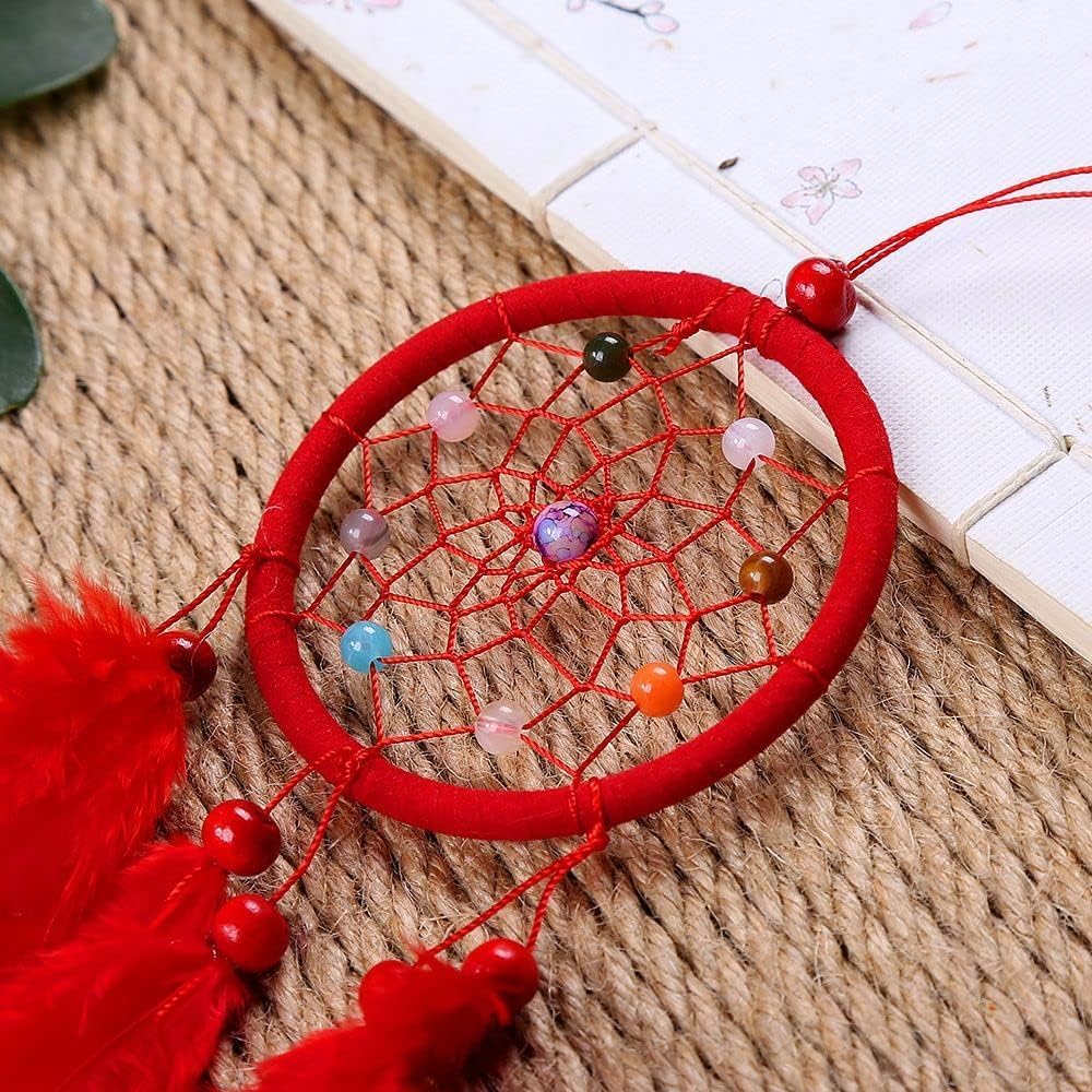 Red Small Dream Catcher Wall Hanging Ornament