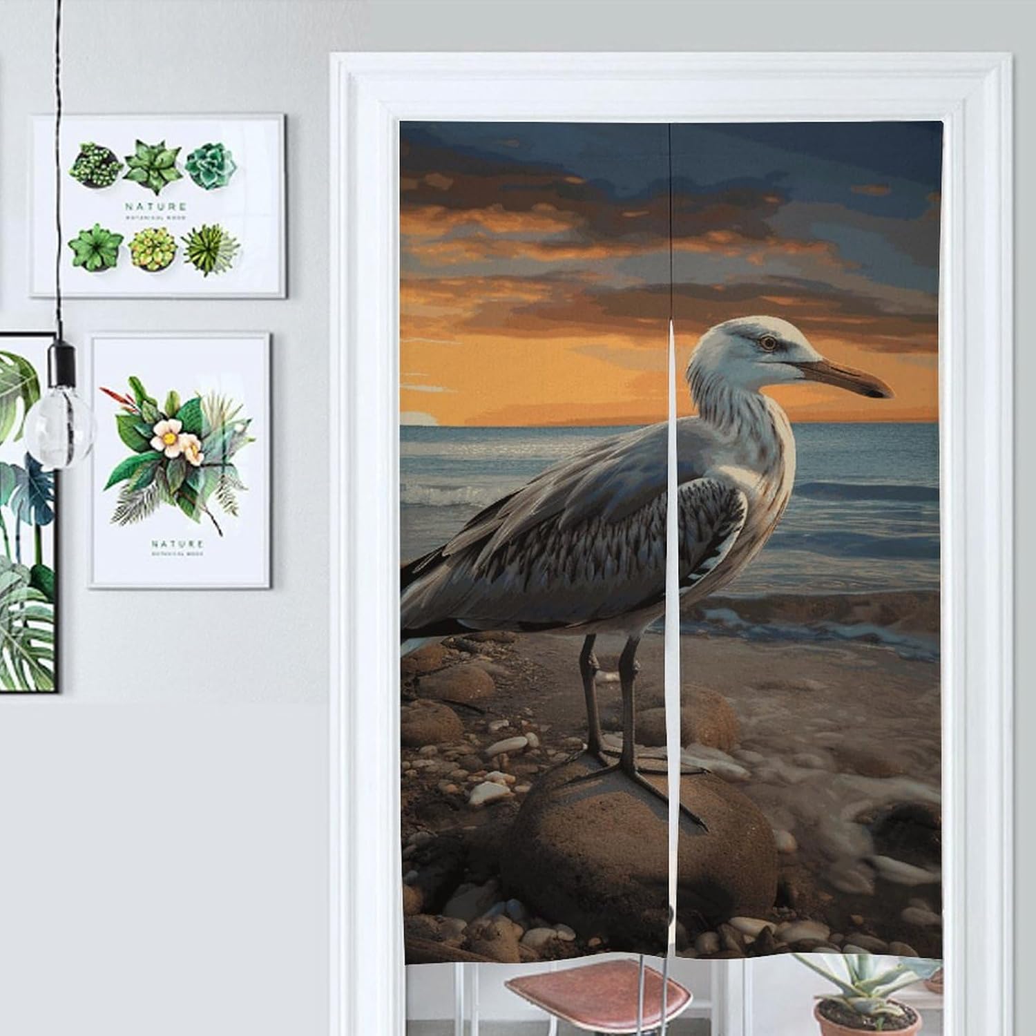 Seagull Door Cover Curtain 57x17 Inches