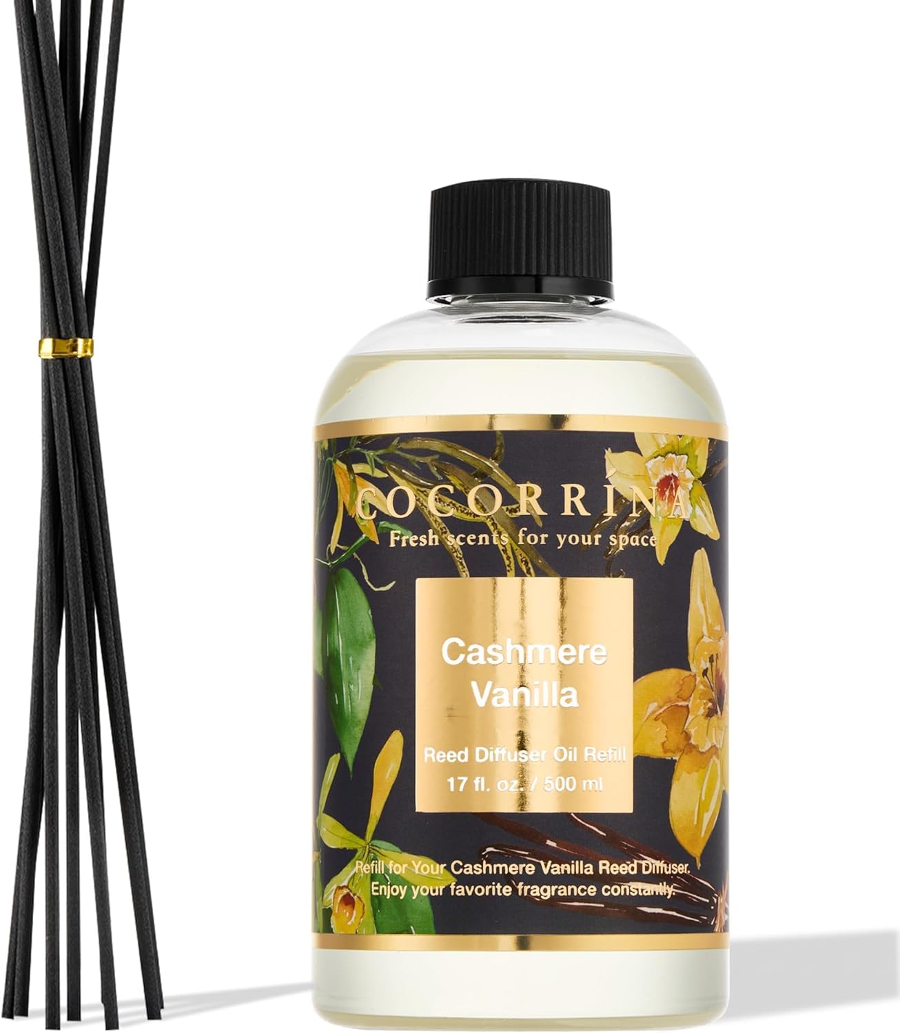 Cocorrna Cashmere Vanilla Reed Diffuser Refill 17oz