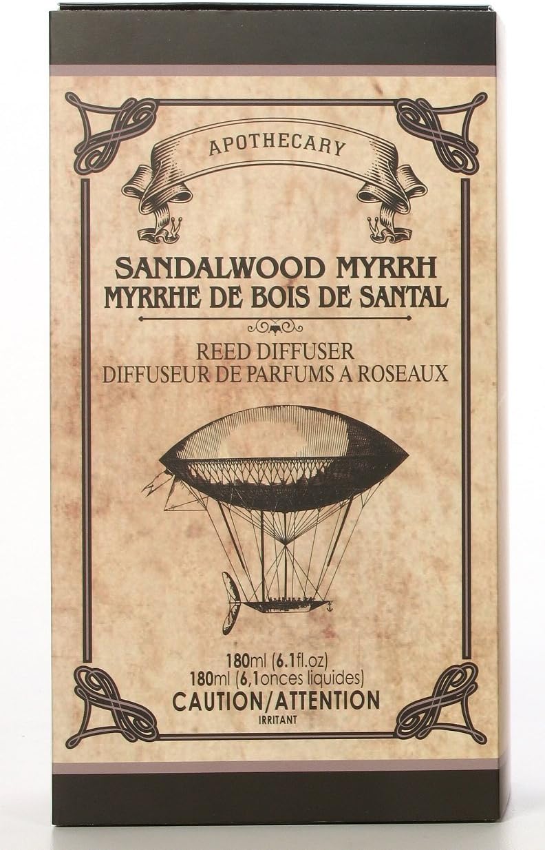 Hosley Reed Diffuser Set with Sandalwood Myrrh Scent