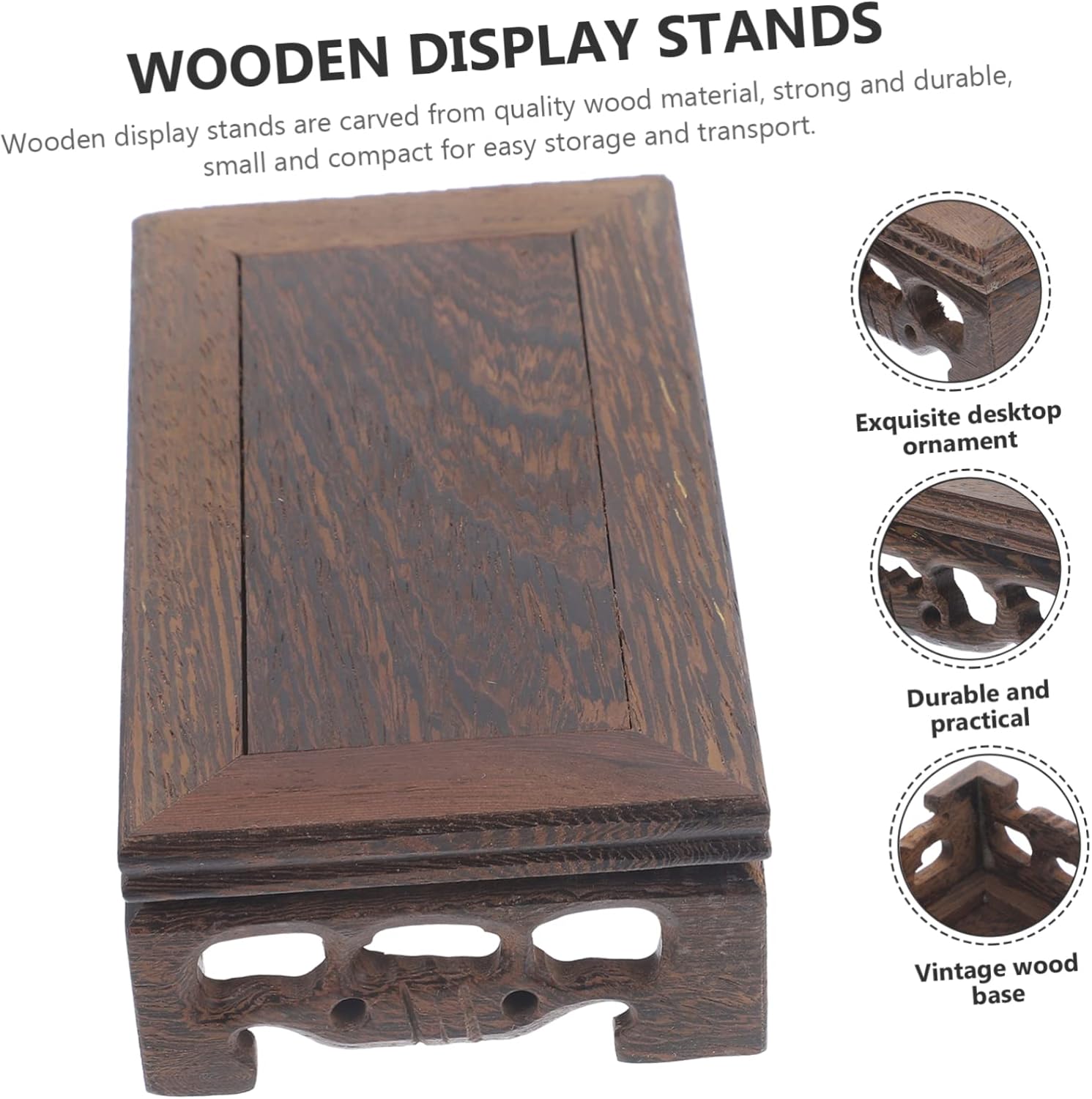 Wooden Display Stand for Bonsai and Plant Decor