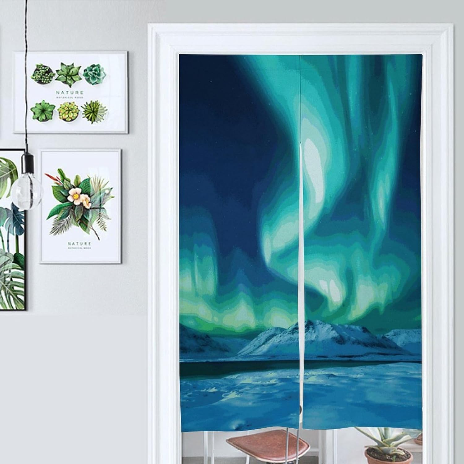 Northern Lights Door Cover Curtain 57x17 Inches
