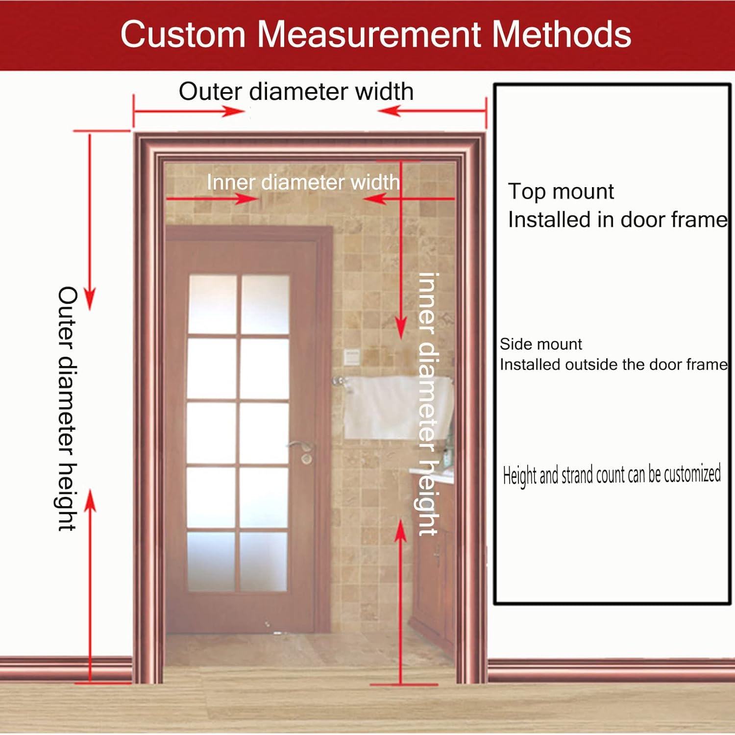 Wooden Beaded Door Curtain for Kitchen Room Divider
