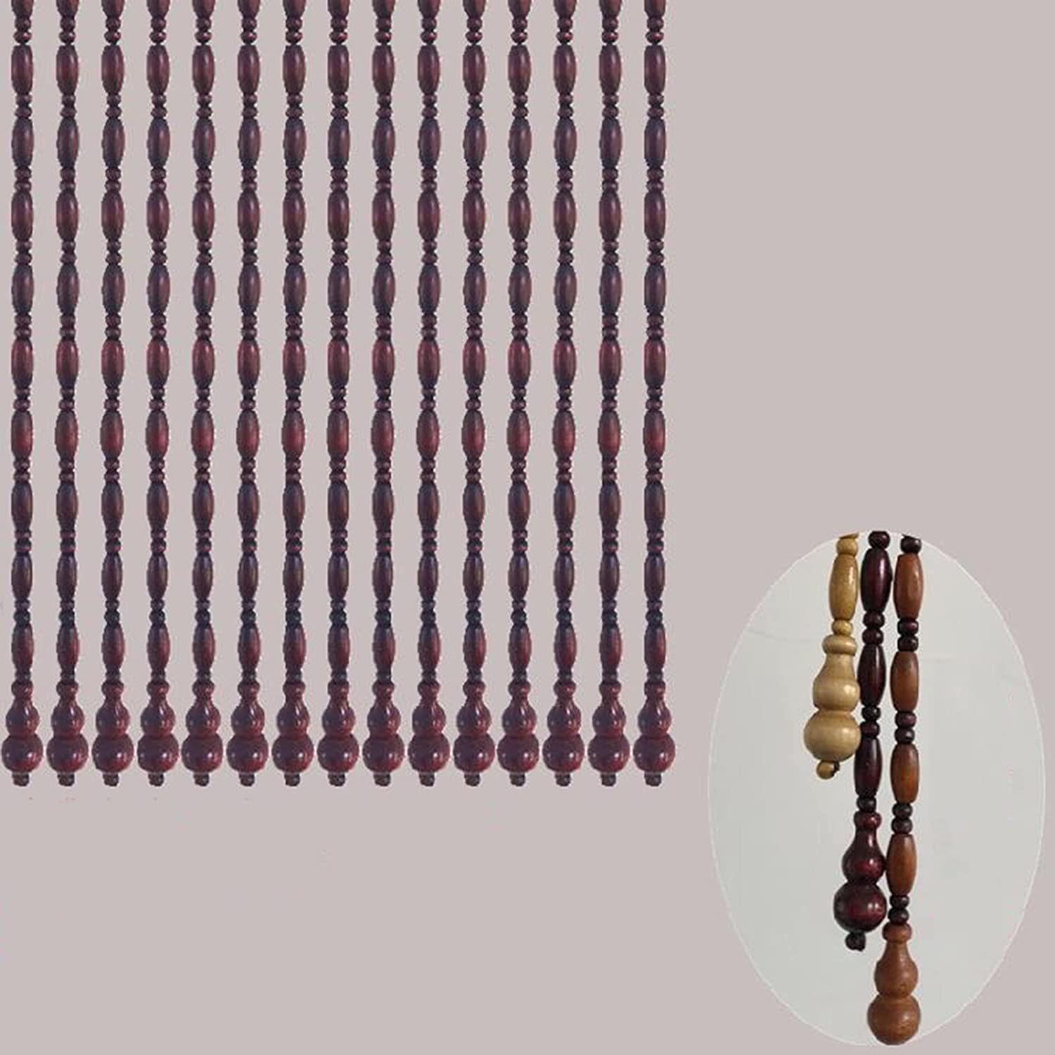 Wooden Beaded Door Curtain for Kitchen Room Divider
