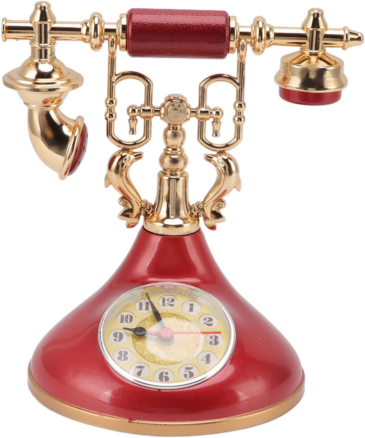 Retro Telephone Clock with Alarm and Large Numerals