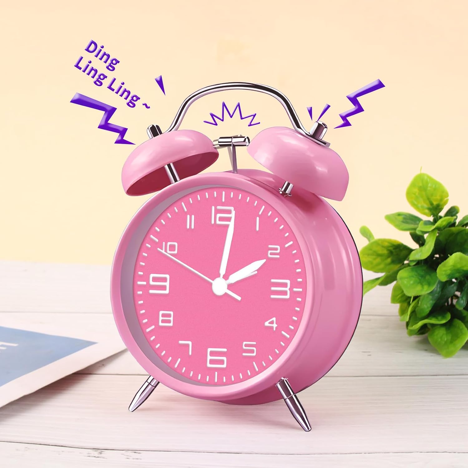 Loud Alarm Clock for Heavy Sleepers with Night Light and 3D Dial