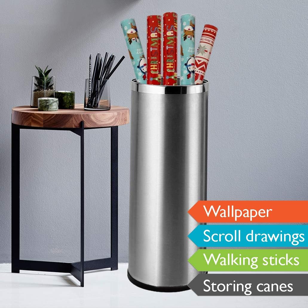 Stainless Steel Umbrella Stand with Removable Bucket
