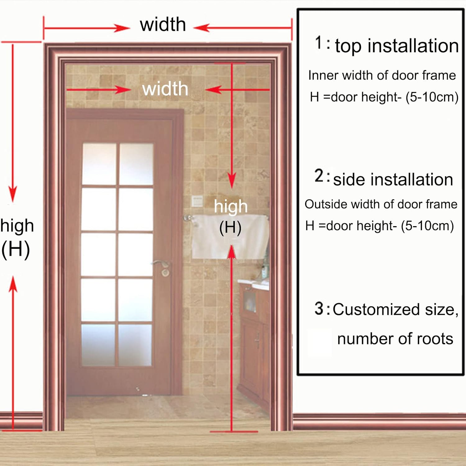 Bamboo Beaded Curtain for Home Decor and Privacy