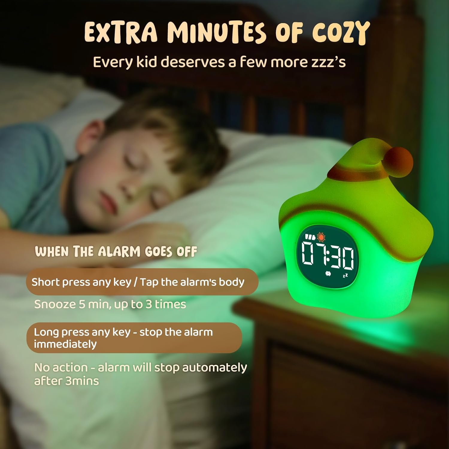 Star Alarm Clock with Night Light for Kids 1