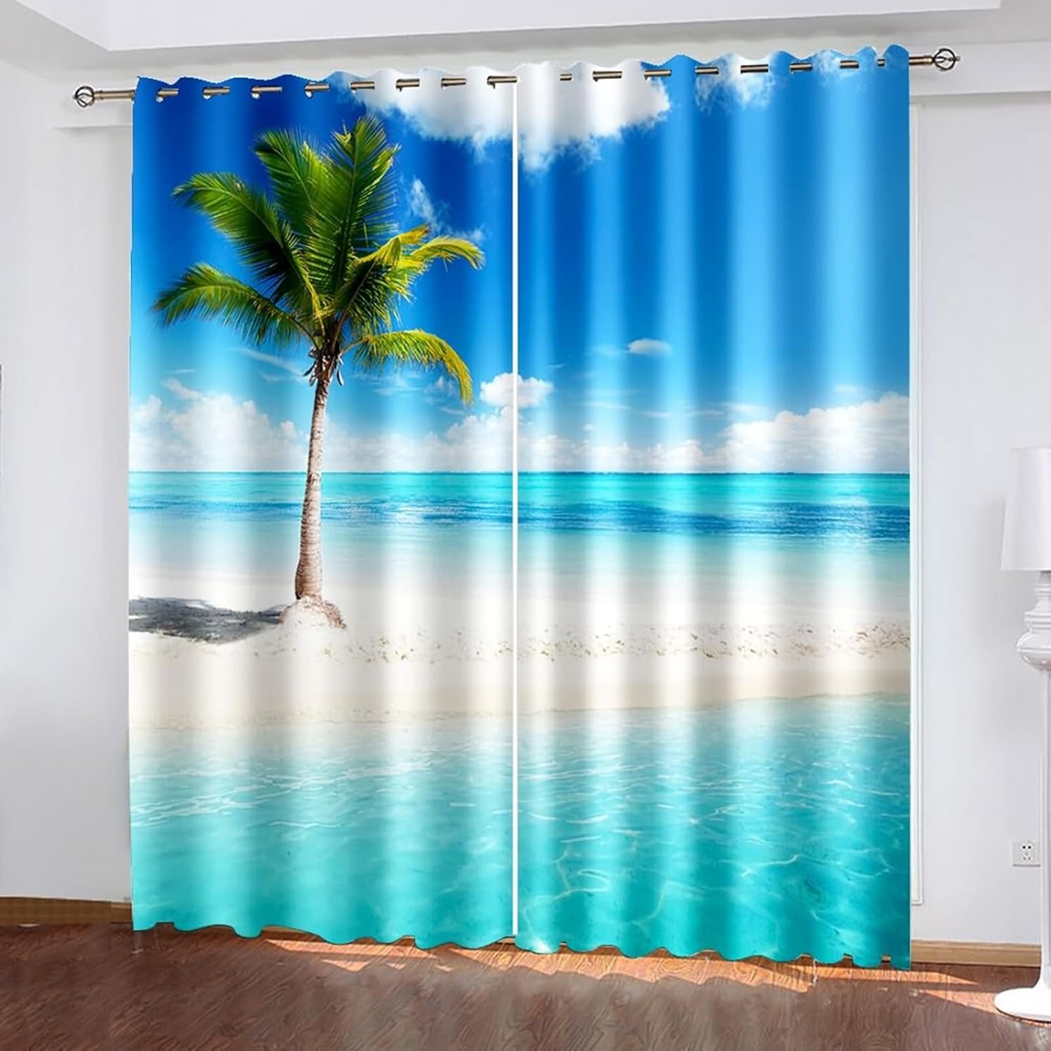 Lirzxin Blackout Curtains 2 Panels 54x108 Inch Eyelet Top