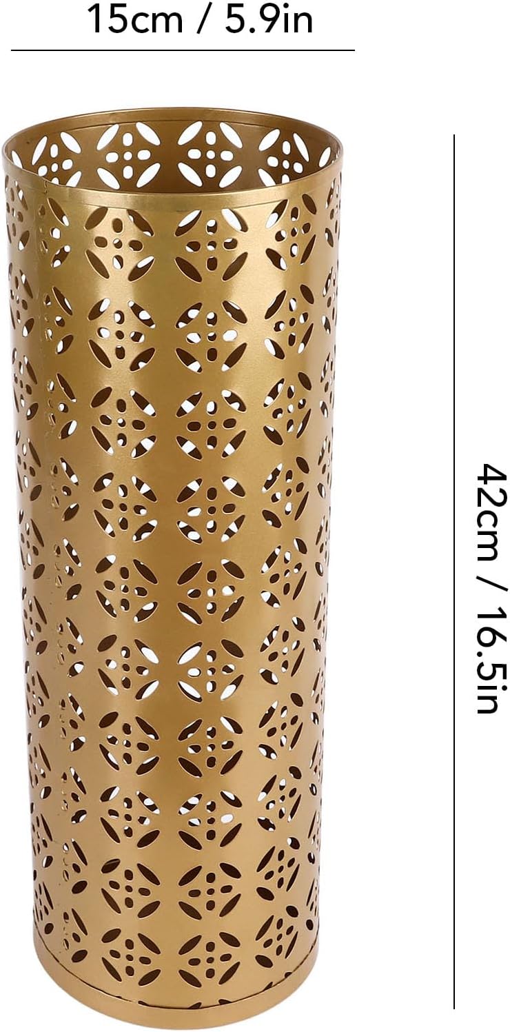 Fabater Gold Umbrella Stand Metal Holder Entryway Organizer