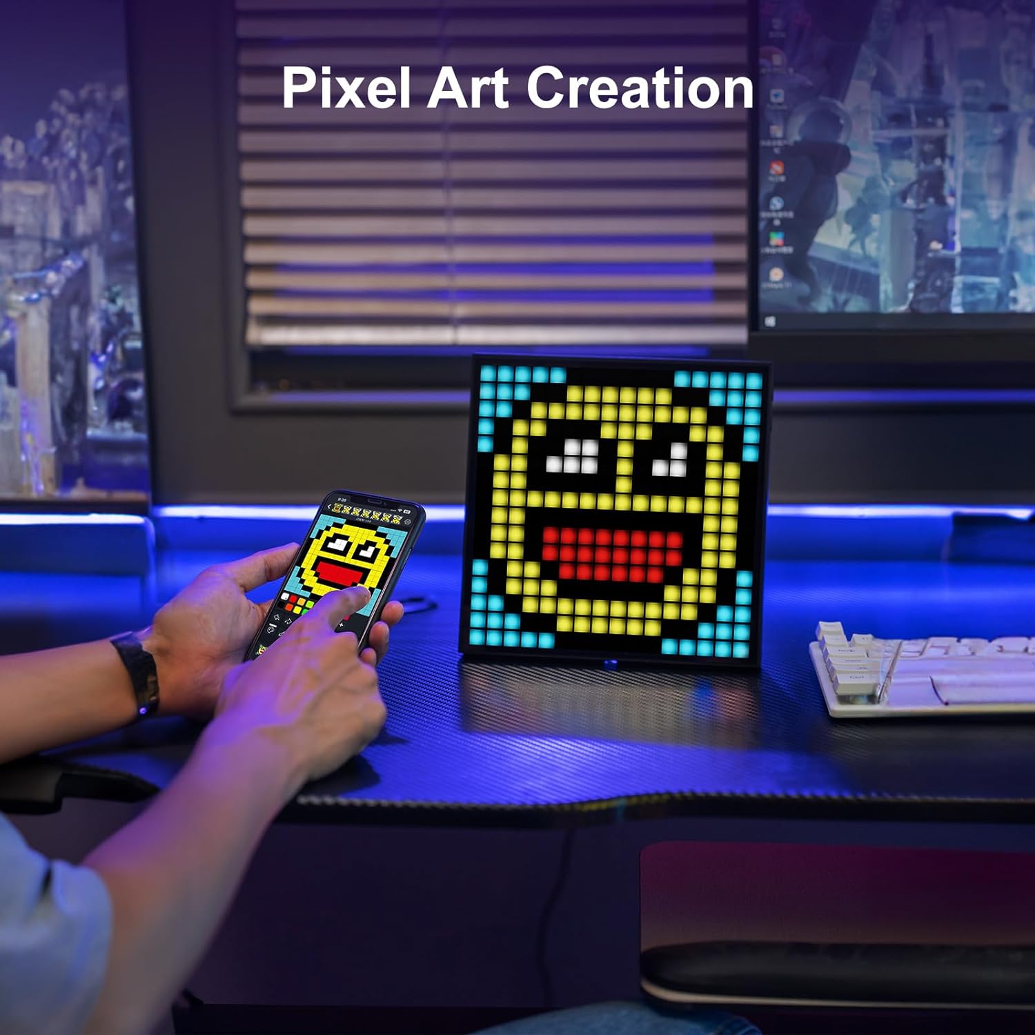 Divoom Pixoo 16 Pixel Art Digital Clock with WiFi and App Control