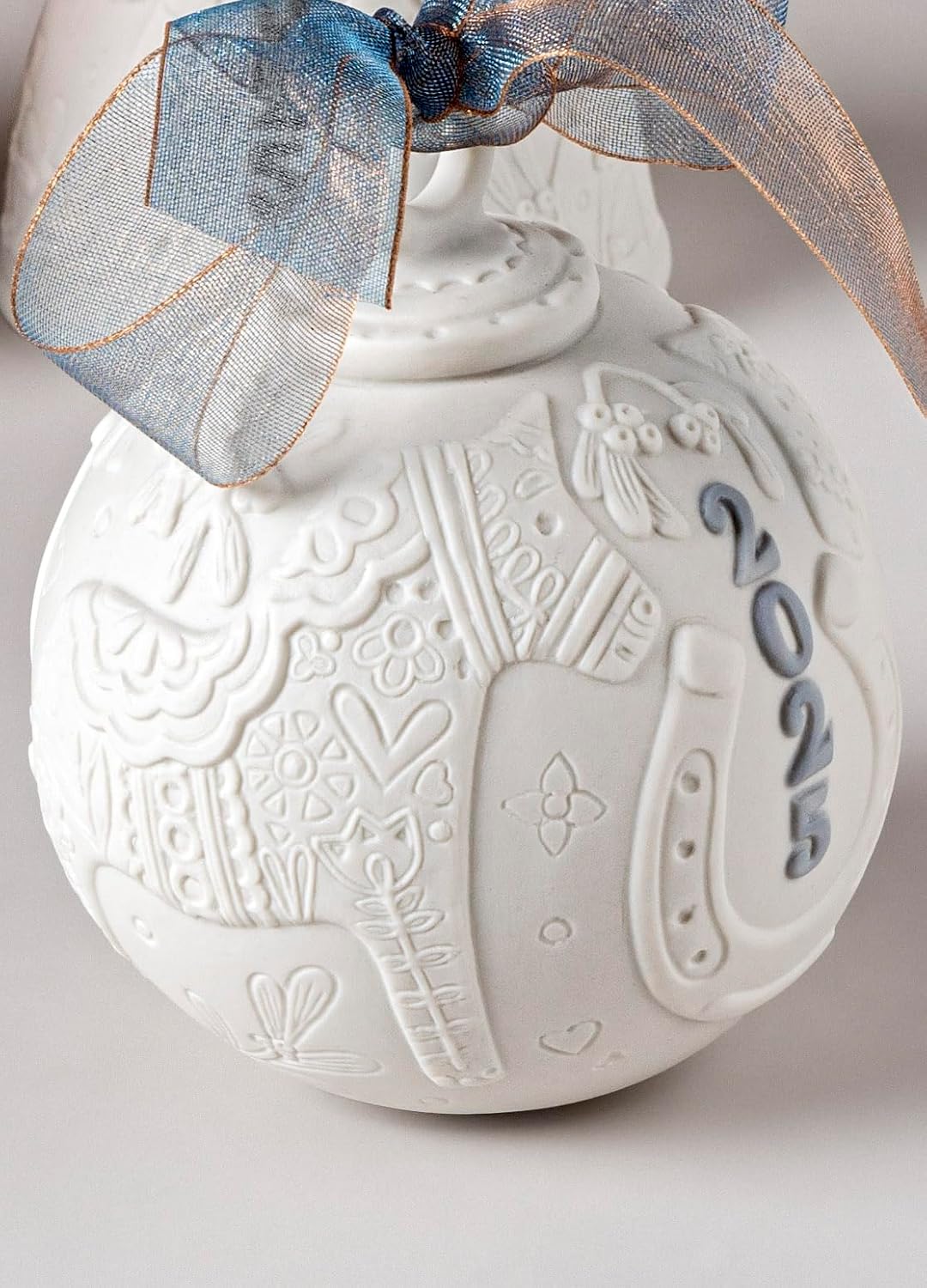 LLADR Blue 2025 Christmas Ball Decorative Ornament