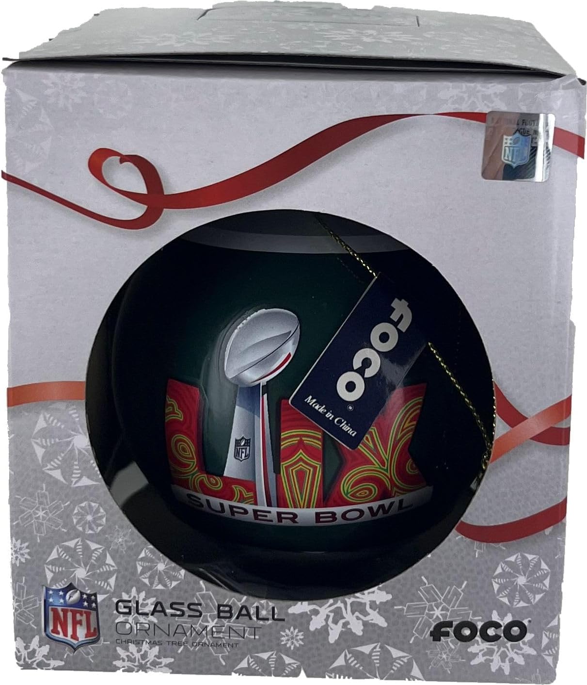 Philadelphia Eagles Super Bowl LIX Glass Ball Ornament