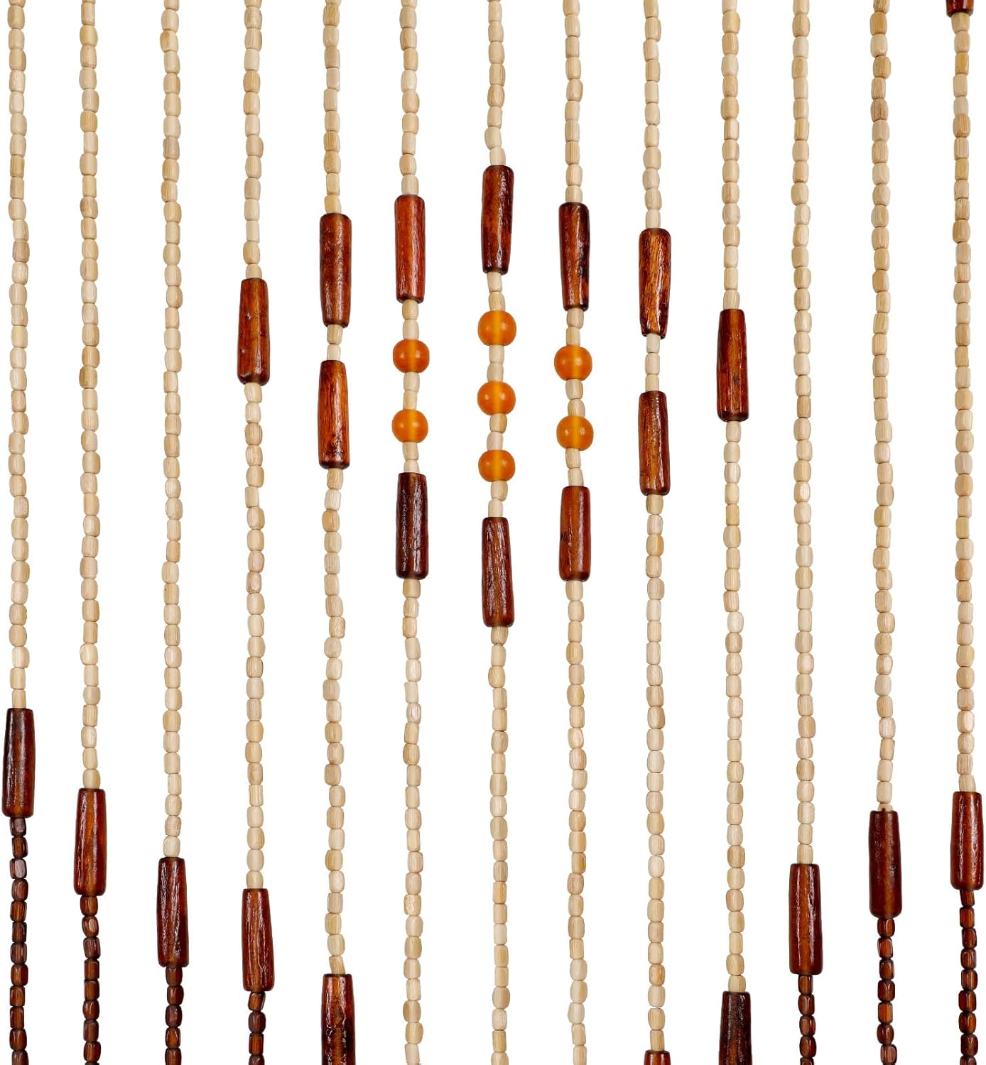 31 Wooden Bead Fringed Door Curtain 1