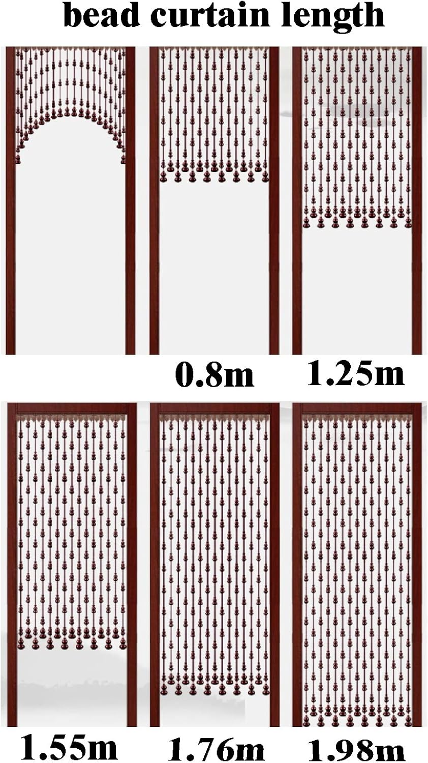 ZHANGQINGXIU Wooden Bead Door Curtain Decor Panel