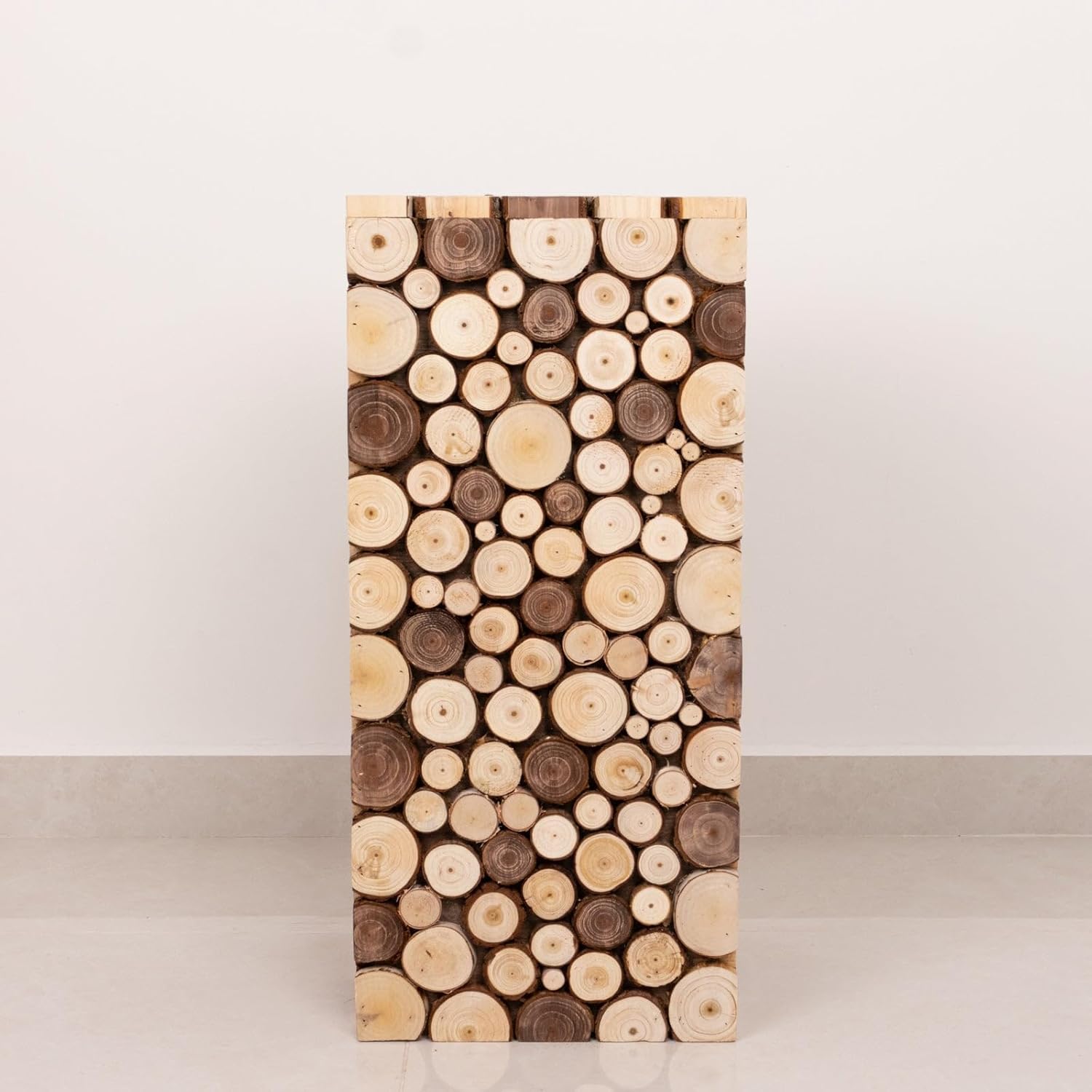 Efavormart Natural Wooden Slices Pedestal Stand 24 Inch