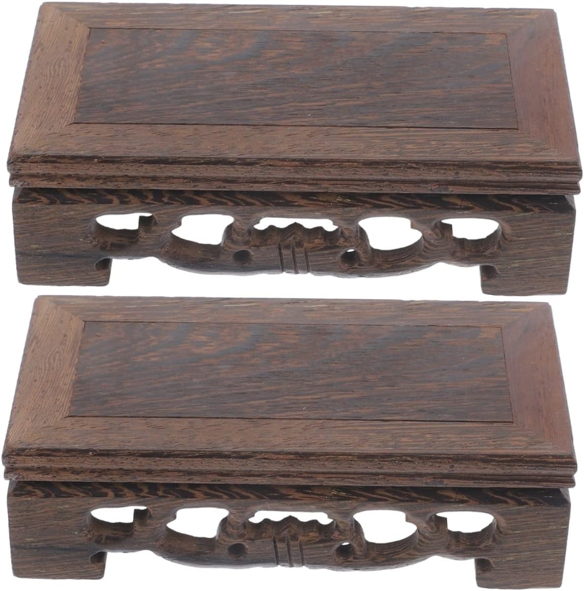 Wooden Display Stand for Bonsai and Plant Decor