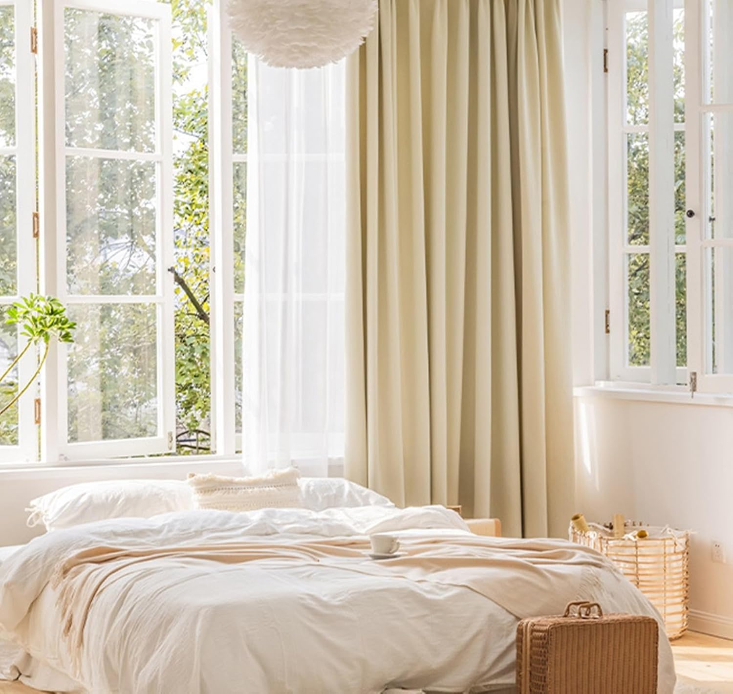 Whoiy 108 Inches Blackout Curtains Set of 2
