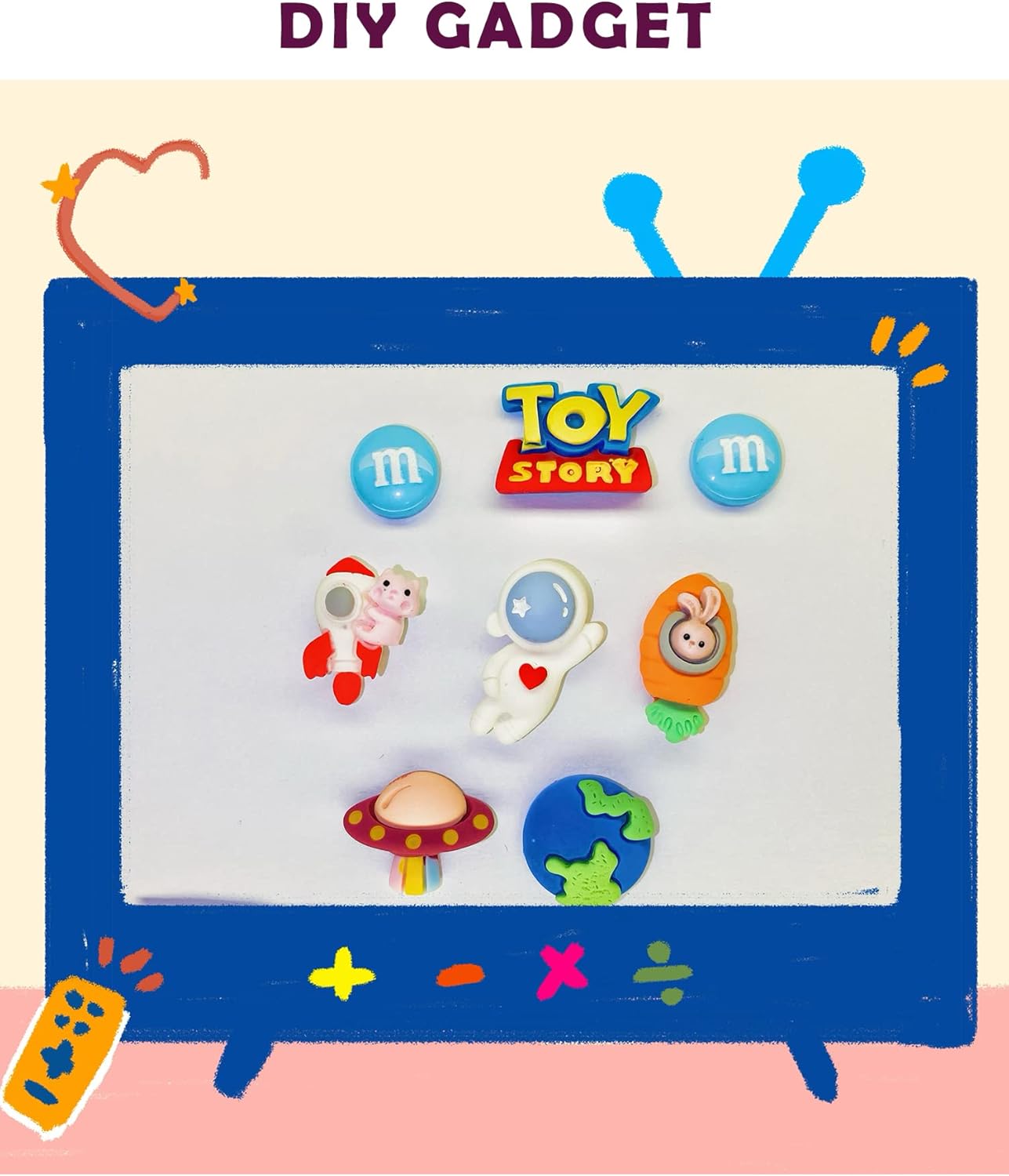 HYLING Alarm Clock for Kids with DIY Astronaut Sticker Blue