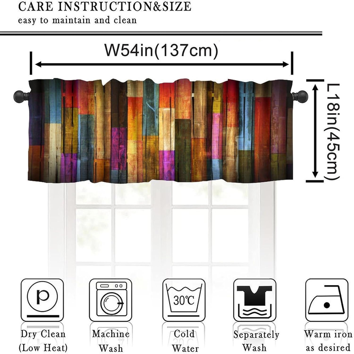 Rustic Barn Door Blackout Curtains 2 Panel Rod Pocket