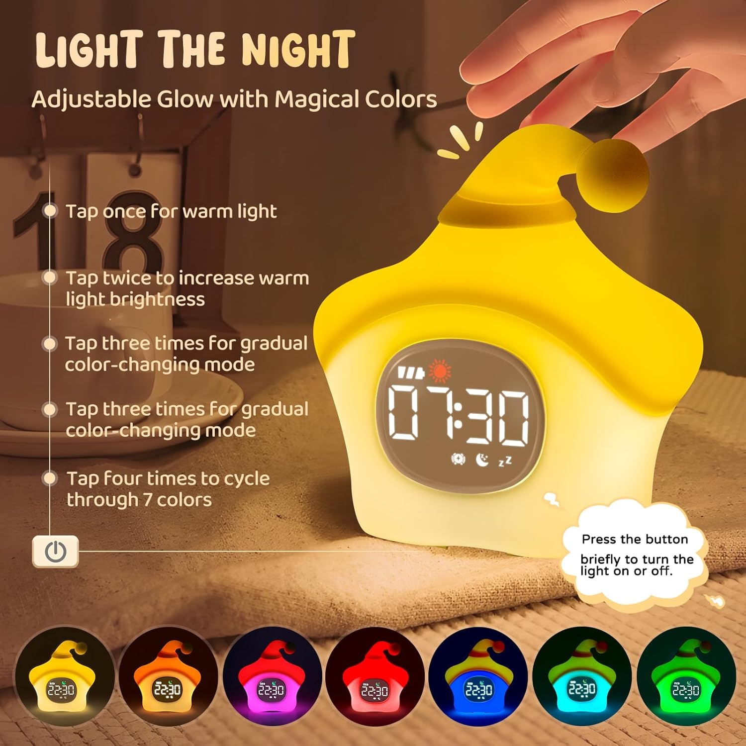 Star Alarm Clock with Night Light for Kids 1